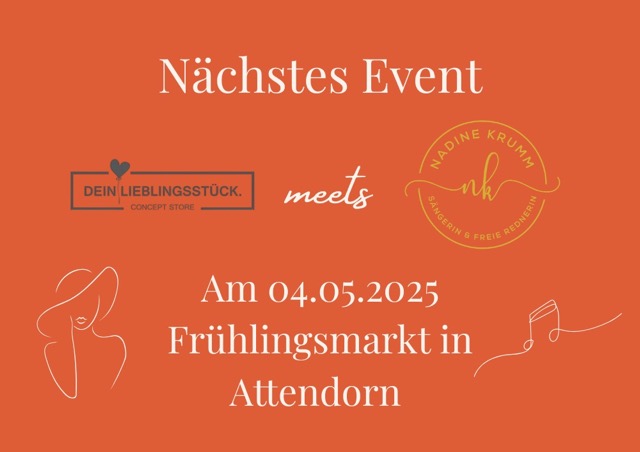 Live-Musik beim Frühlingsmarkt am 04.05.2025 – Nadine live erleben im Modegeschäft „DEIN LIEBLINGSSTÜCK“